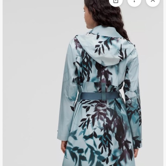 Lululemon Always There Trench Coat Misty Floral Blue 10 - Picture 3 of 13